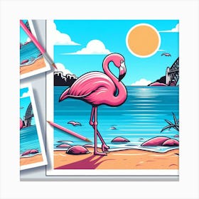 Pink Flamingo Canvas Print