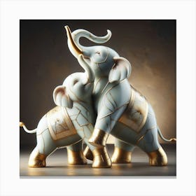 Two Elephants'' Canvas Print