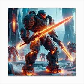 A Futuristic Sci Fi Scene Depicting The Ember Blad Canvas Print