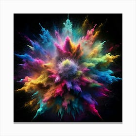 Colorful Powder Explosion 24 Canvas Print