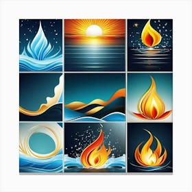 Water And Fire Canvas Print