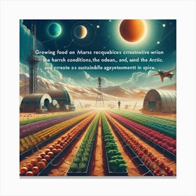 Growing Food On Mars 1 Canvas Print