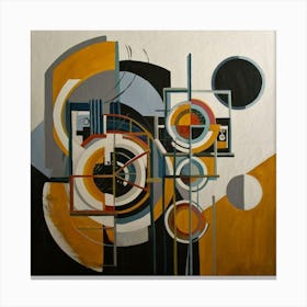 abstract painting with geometric 9 Canvas Print