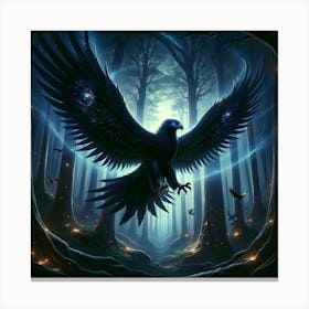 Eagle In The Forest Canvas Print