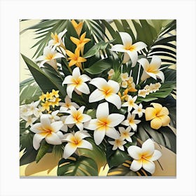 Tropical Flowers Canvas Print