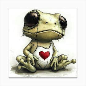 Frog With Heart 3 Lienzo