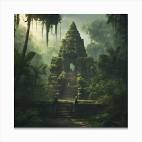 Angkor Temple In The Jungle Canvas Print