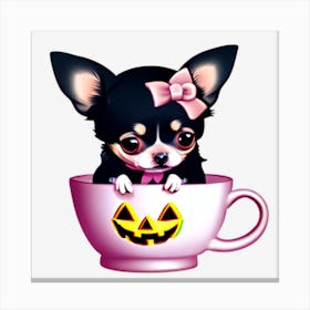 Chihuahua In A Cup Canvas Print