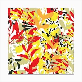 Abstract Floral Pattern Canvas Print