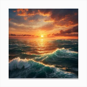 Default Pictures Of Sunset At Sea 2 Canvas Print