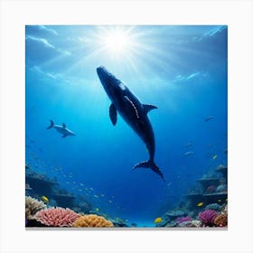 Sunlight on the deep Canvas Print