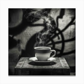 Coffee Cup With Smoke 29 Canvas Print