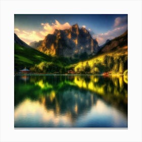 Lake In The Mountains 39 Canvas Print