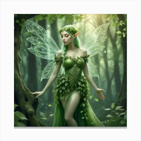 Fairy In The Woods 2 Canvas Print