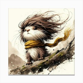 Windy Owl Canvas Print