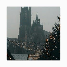 Christmas Market In Prague Canvas Print