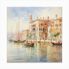 Whispers of Venice: Palatial Reflections Canvas Print