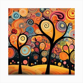 Swirling Trees Canvas Print