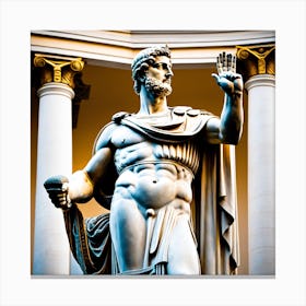 Statue Of Greece Canvas Print