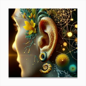 Abstract Ear Painting Canvas Print