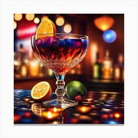 Cocktail On A Bar 9 Canvas Print