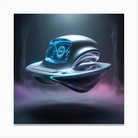 Leonardo Phoenix A Futuristic Surrealistic Computer With A Mes 1 Canvas Print