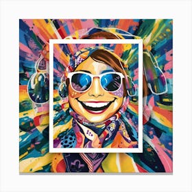 A Vibrant And Expressive Illustration Of A Smiling Btcslrlzth Tyjplb5zwka X2gkk69rcuqvgfmzpotpq Canvas Print