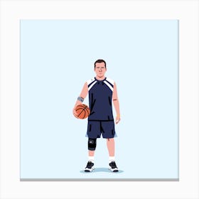 Basketball Mike Square Canvas Print