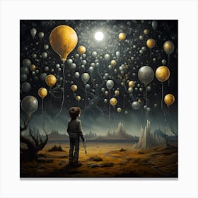 Balloons In The Sky Canvas Print