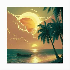 Sunset At The Beach 5 Canvas Print