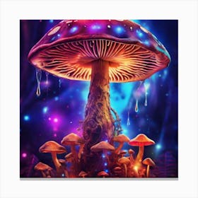 Psychedelic Mushrooms Canvas Print
