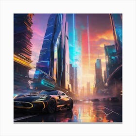 Futuristic City 107 Canvas Print