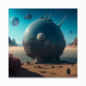 Planet In The Desert Canvas Print