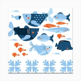 Fish Wall Decals Canvas Print