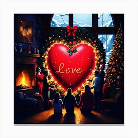 Christmas Heart Canvas Print