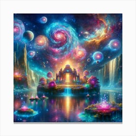 A Hidden Celestial Realm In A Corner Of The Universe, Invisible To The Naked Eye Canvas Print