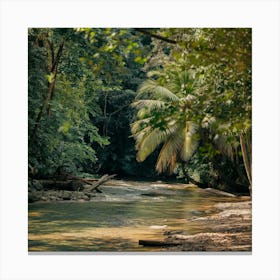 A Photo Of A Lush Jungle With A River Running Thro Amjf9dxtroijov29gv4zha Gps7fgfatuop0ctzd9w3sg Canvas Print