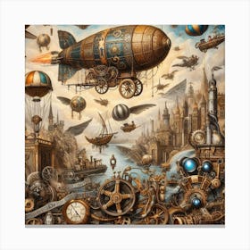 Steampunk City 2 Canvas Print