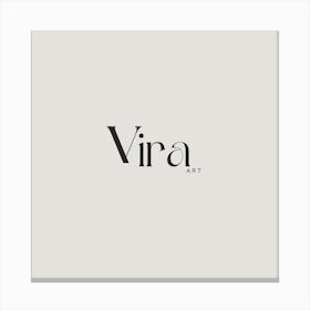 Black & Beige Minimal Feminine Monogram Sun Branding Logo Canvas Print