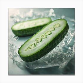 Cucumber On Ice Canvas Print