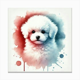 Watercolor Bichon Frise 2 Canvas Print