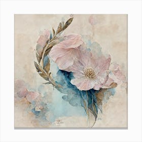 Watercolor Flower Abstract 21 Canvas Print