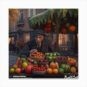Fruit Stand Canvas Print