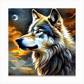 Wolf Painting 2 Canvas Print