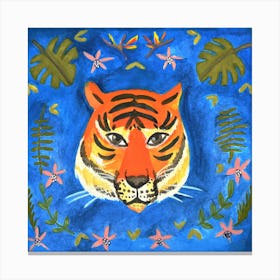 Eye Of The Tiger Square Canvas Print