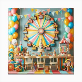 Carnival Birthday Party Canvas Print