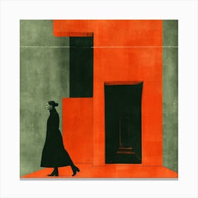 Woman In A Coat Canvas Print