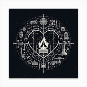 Heart Of Fire 3 Canvas Print