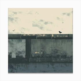 Crows On The Berlin Wall Canvas Print