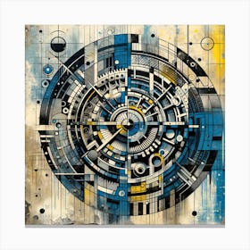 A Clockwork Blue Canvas Print